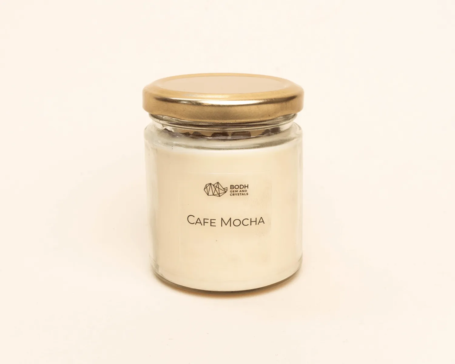 Cafe Mocha with Jasper Crystal candle
