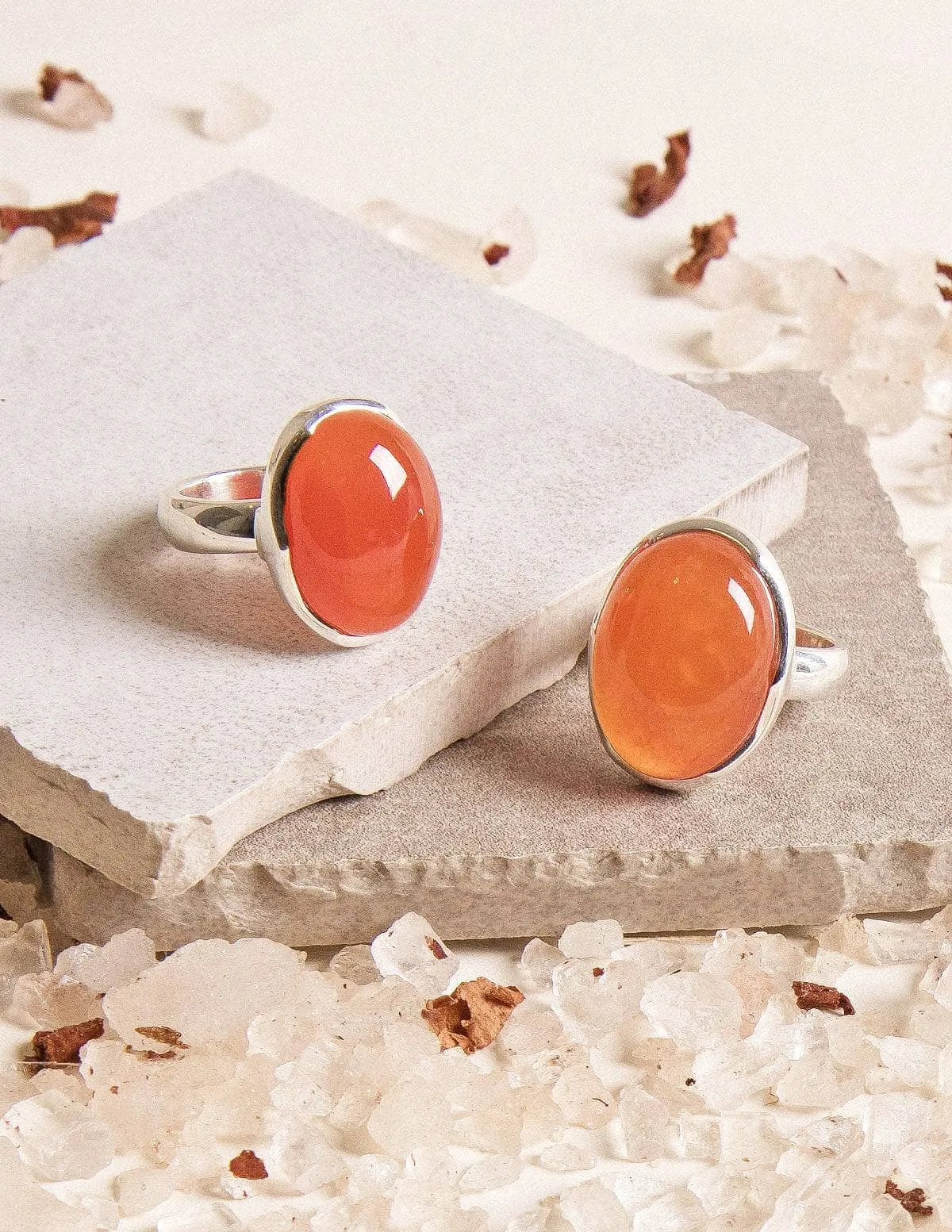 Carnelian Gemstone Ring - Adjustable Size 7-8