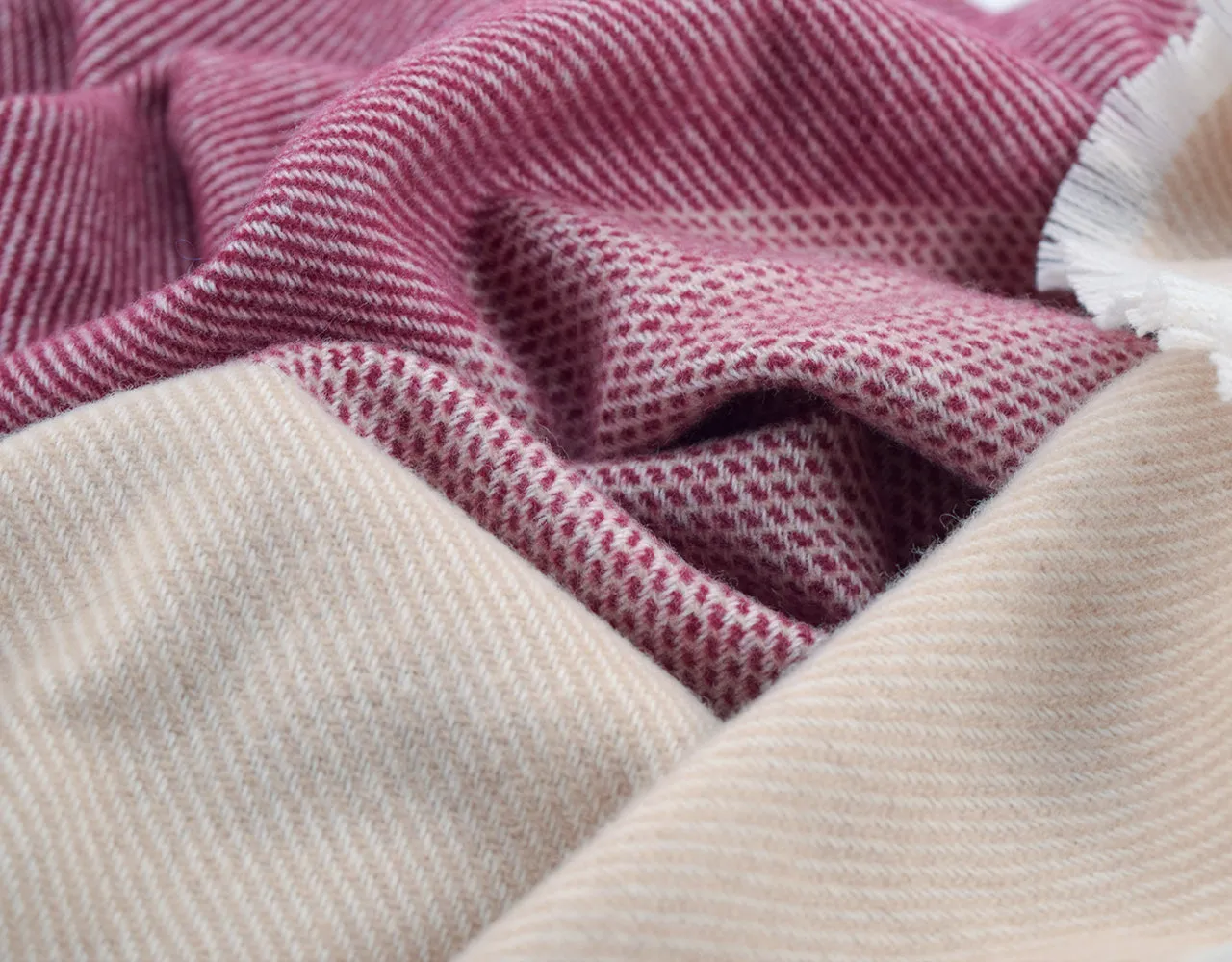 Wine Ballyogan Lambswool Throw Blanket