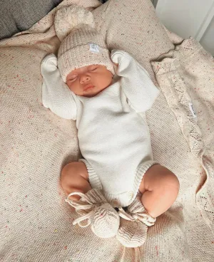 Ziggy Lou | Heirloom Knitted Blanket - Oatmeal Fleck